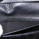 Christian Dior Trotter Canvas Long Wallet Black Silver Auth YKZ413A-20