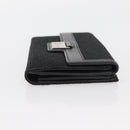 Christian Dior Trotter Canvas Long Wallet Black Silver Auth YKZ413A-4