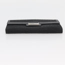 Christian Dior Trotter Canvas Long Wallet Black Silver Auth YKZ413A-7