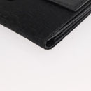 Christian Dior Trotter Canvas Long Wallet Black Silver Auth YKZ413A-9