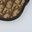 Christian Dior Trotter Canvas Coin Purse Brown Gold Auth YKZ414-15