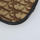 Christian Dior Trotter Canvas Coin Purse Brown Gold Auth YKZ414-16