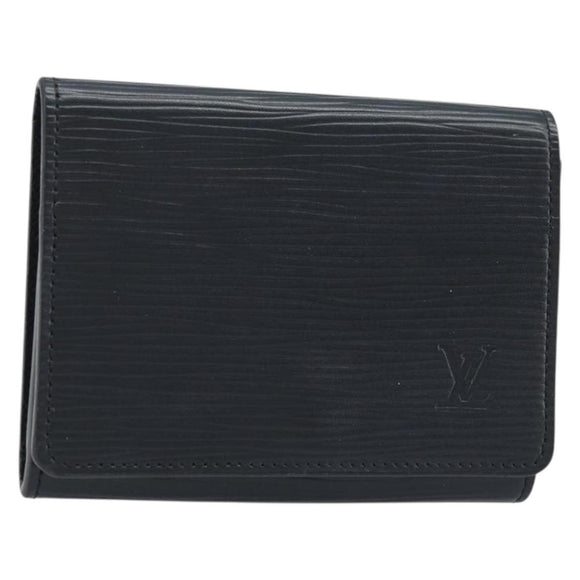 LOUIS VUITTON Epi Anvelop Cult De Vuitto Card Case Black M56169 LV Auth YKZ416