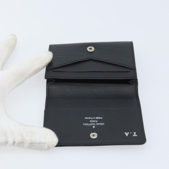 LOUIS VUITTON Epi Anvelop Cult De Vuitto Card Case Black M56169 LV Auth YKZ416