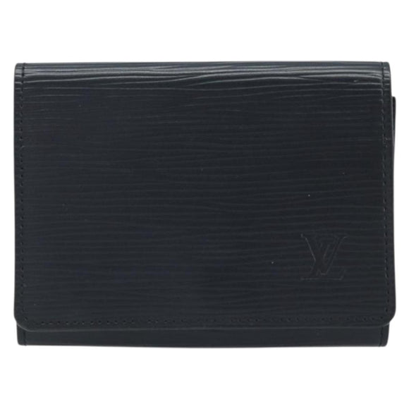 LOUIS VUITTON Epi Anvelop Cult De Vuitto Card Case Black M56169 LV Auth YKZ416