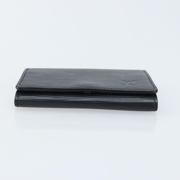 LOUIS VUITTON Epi Anvelop Cult De Vuitto Card Case Black M56169 LV Auth YKZ416