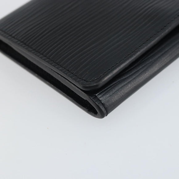 LOUIS VUITTON Epi Anvelop Cult De Vuitto Card Case Black M56169 LV Auth YKZ416