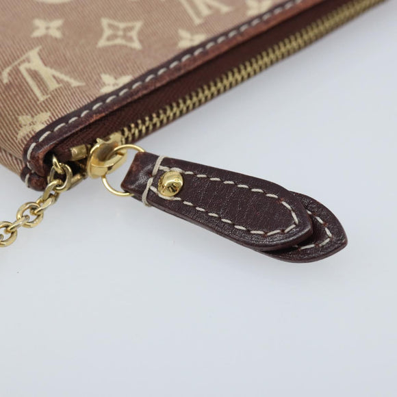 LOUIS VUITTON Monogram Idylle Pochette Cles Coin Purse Sepia M62996 Auth YKZ419