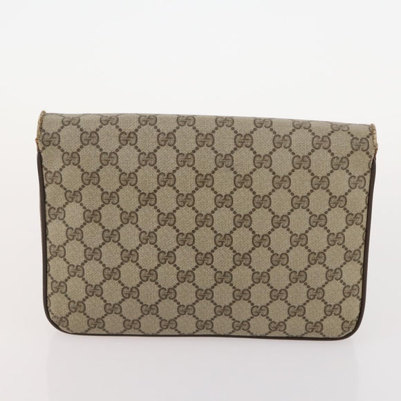 GUCCI GG Supreme GG Crystal GG Canvas Bag PVC 4 Set Navy Beige Auth YKZ424