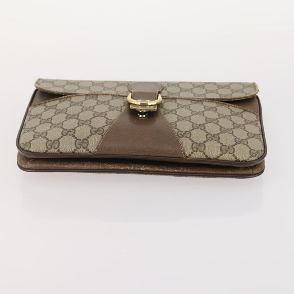 GUCCI GG Supreme GG Crystal GG Canvas Bag PVC 4 Set Navy Beige Auth YKZ424