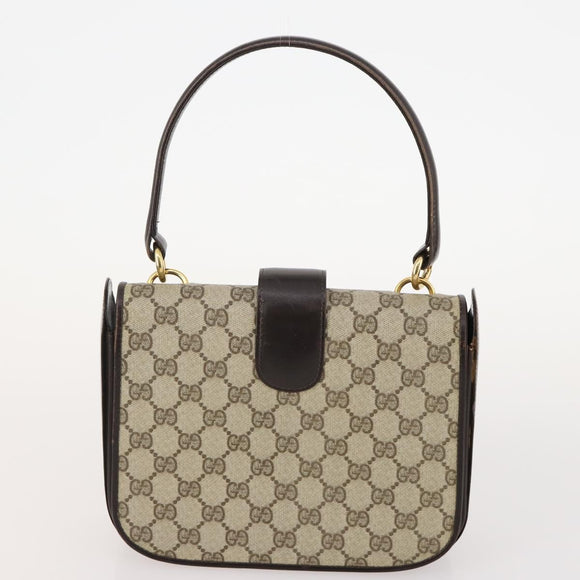 GUCCI GG Supreme GG Crystal GG Canvas Bag PVC 4 Set Navy Beige Auth YKZ424