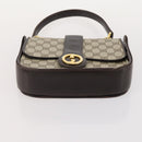 GUCCI GG Supreme GG Crystal GG Canvas Bag PVC 4 Set Navy Beige Auth YKZ424-19
