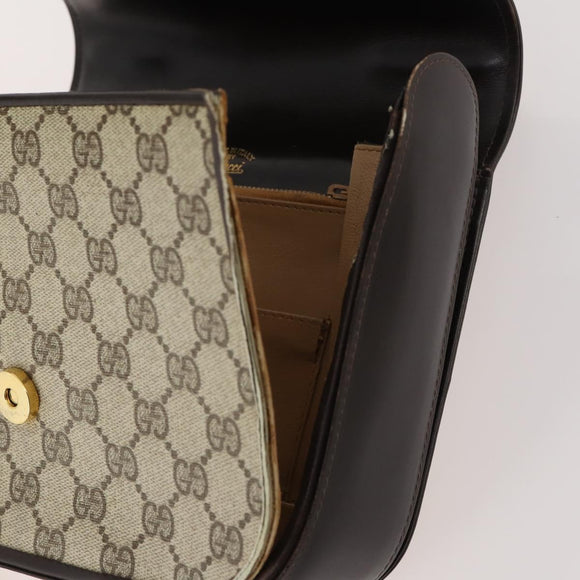 GUCCI GG Supreme GG Crystal GG Canvas Bag PVC 4 Set Navy Beige Auth YKZ424