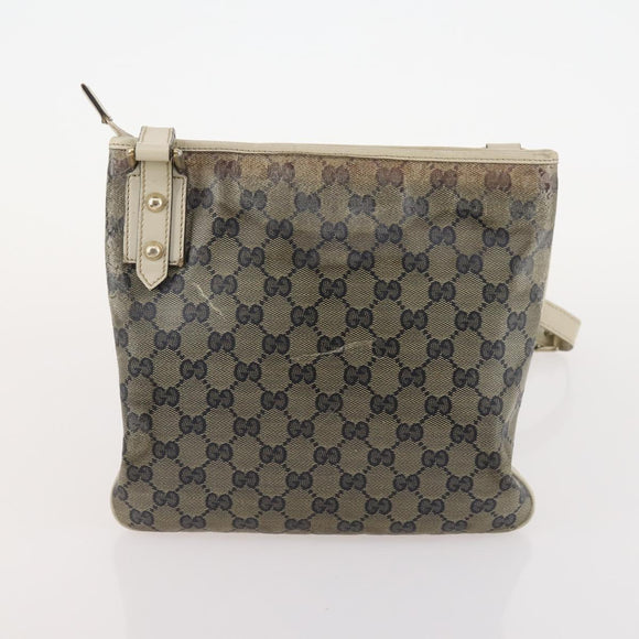 GUCCI GG Supreme GG Crystal GG Canvas Bag PVC 4 Set Navy Beige Auth YKZ424