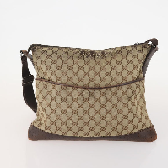 GUCCI GG Supreme GG Crystal GG Canvas Bag PVC 4 Set Navy Beige Auth YKZ424