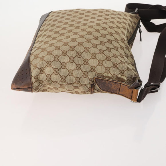 GUCCI GG Supreme GG Crystal GG Canvas Bag PVC 4 Set Navy Beige Auth YKZ424