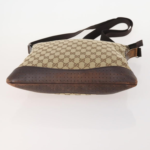 GUCCI GG Supreme GG Crystal GG Canvas Bag PVC 4 Set Navy Beige Auth YKZ424