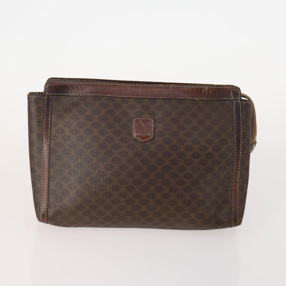 CELINE Macadam Canvas Clutch Bag PVC Leather 5 Set Brown Navy beige Auth YKZ425