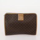 CELINE Macadam Canvas Clutch Bag PVC Leather 5 Set Brown Navy beige Auth YKZ425-23
