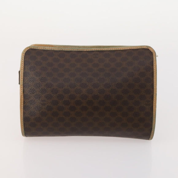 CELINE Macadam Canvas Clutch Bag PVC Leather 5 Set Brown Navy beige Auth YKZ425