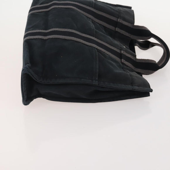 HERMES Fourre Tout Hand Bag Canvas 4 Set White Black Red Auth YKZ427