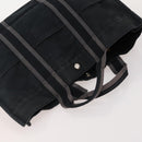HERMES Fourre Tout Hand Bag Canvas 4 Set White Black Red Auth YKZ427-11