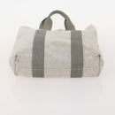 HERMES Fourre Tout Hand Bag Canvas 4 Set White Black Red Auth YKZ427-18