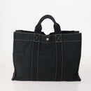 HERMES Fourre Tout Hand Bag Canvas 4 Set White Black Red Auth YKZ427-2