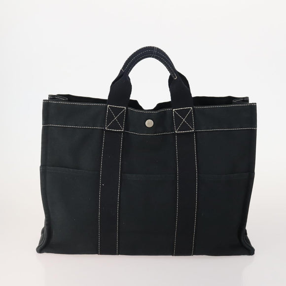 HERMES Fourre Tout Hand Bag Canvas 4 Set White Black Red Auth YKZ427