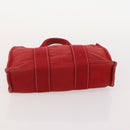 HERMES Fourre Tout Hand Bag Canvas 4 Set White Black Red Auth YKZ427-24