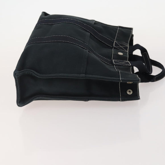 HERMES Fourre Tout Hand Bag Canvas 4 Set White Black Red Auth YKZ427