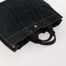 HERMES Fourre Tout Hand Bag Canvas 4 Set White Black Red Auth YKZ427-5