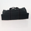 HERMES Fourre Tout Hand Bag Canvas 4 Set White Black Red Auth YKZ427-6