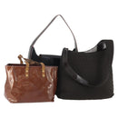 LOUIS VUITTON Balenciaga Bally Vernis Bag Leather 3 Set Black Auth YKZ428-1