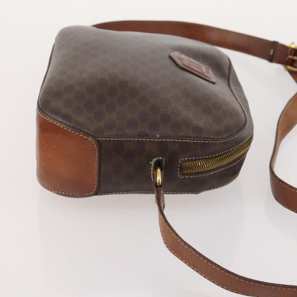 CELINE Macadam Canvas Bag PVC Leather 4 Set Brown beige Auth YKZ429
