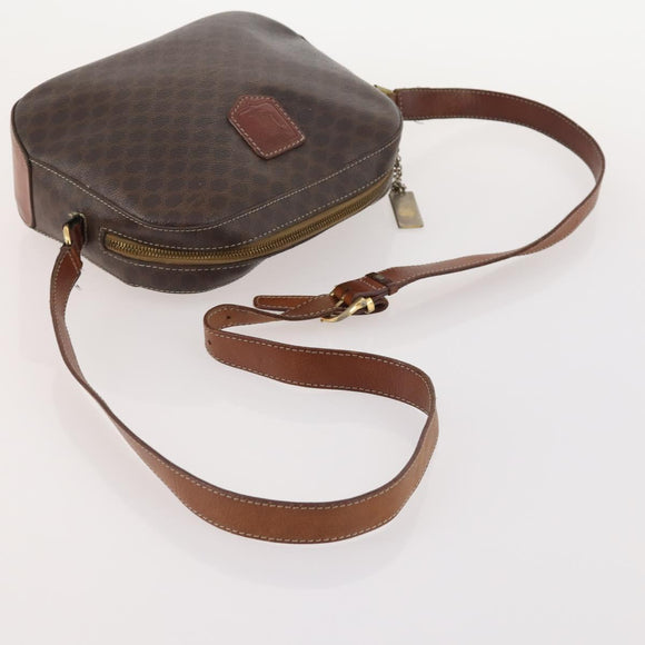 CELINE Macadam Canvas Bag PVC Leather 4 Set Brown beige Auth YKZ429