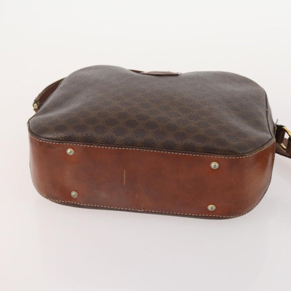 CELINE Macadam Canvas Bag PVC Leather 4 Set Brown beige Auth YKZ429