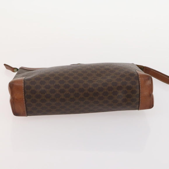 CELINE Macadam Canvas Bag PVC Leather 4 Set Brown beige Auth YKZ429