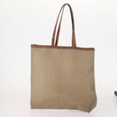 CELINE Macadam Canvas Bag PVC Leather 4 Set Brown beige Auth YKZ429-3