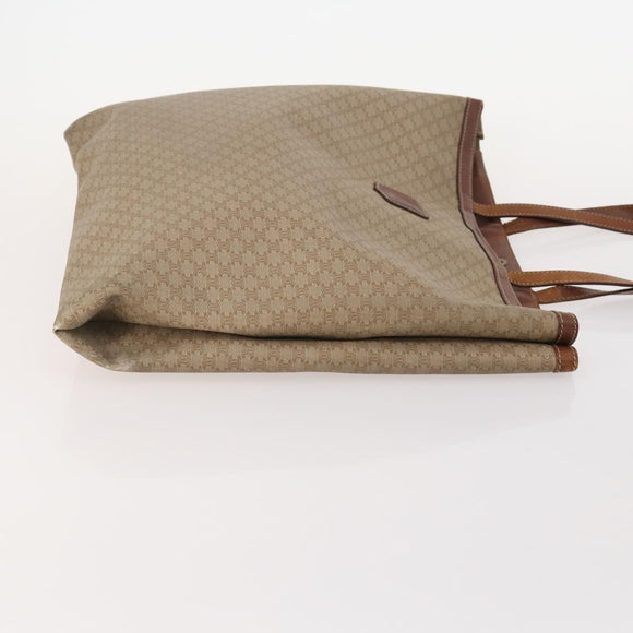 CELINE Macadam Canvas Bag PVC Leather 4 Set Brown beige Auth YKZ429