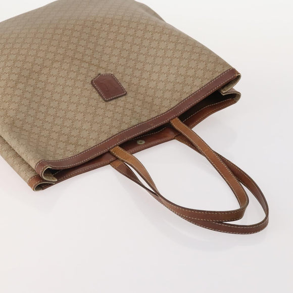 CELINE Macadam Canvas Bag PVC Leather 4 Set Brown beige Auth YKZ429