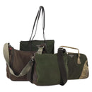 PRADA Sports Bag Nylon 4 Set Khaki Brown Auth YKZ430-1