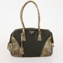 PRADA Sports Bag Nylon 4 Set Khaki Brown Auth YKZ430-20