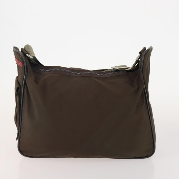 PRADA Sports Bag Nylon 4 Set Khaki Brown Auth YKZ430