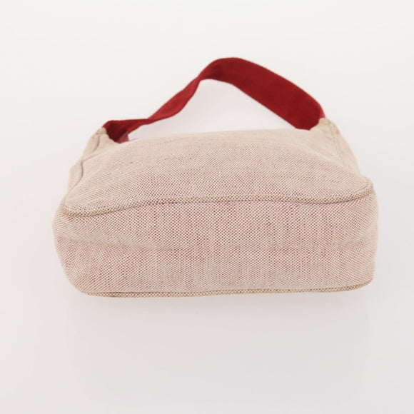 PRADA Sports Bag Nylon Canvas Leather 5 Set Red White khaki Auth YKZ432