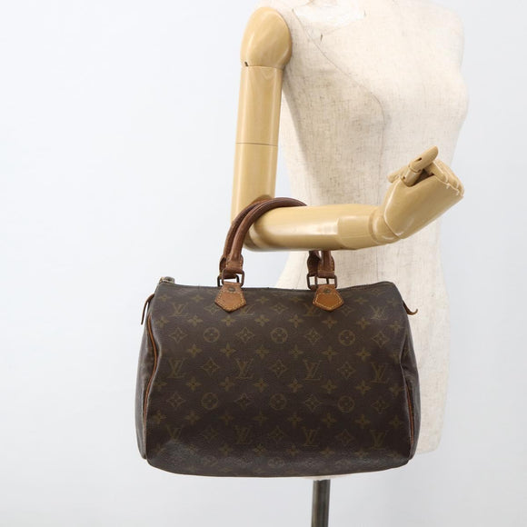 LOUIS VUITTON Monogram Speedy 30 Hand Bag M41526 LV Auth YKZ447