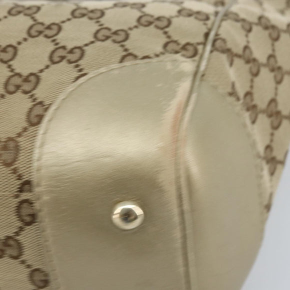 GUCCI GG Canvas Mayfair Tote Bag Beige Gold 257061 Auth YKZ449