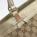 GUCCI GG Canvas Mayfair Tote Bag Beige Gold 257061 Auth YKZ449-10