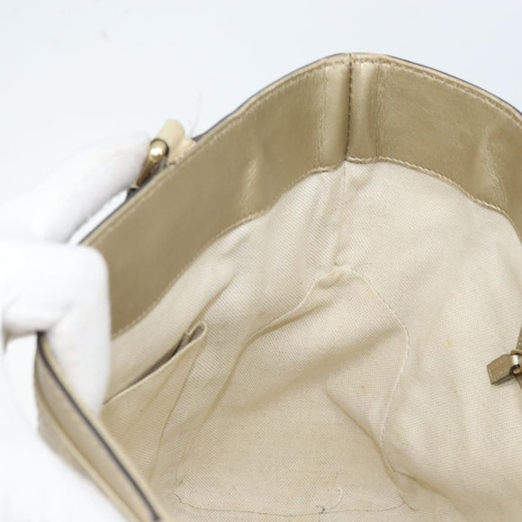 GUCCI GG Canvas Mayfair Tote Bag Beige Gold 257061 Auth YKZ449