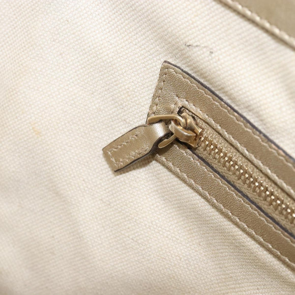 GUCCI GG Canvas Mayfair Tote Bag Beige Gold 257061 Auth YKZ449
